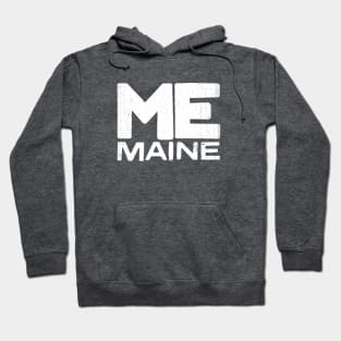 ME Maine State Vintage Typography Hoodie